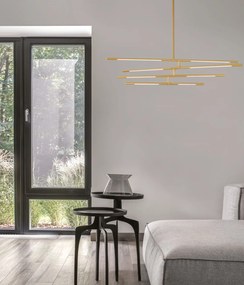 Lustra LED design modern cu brate reglabile RACCIO auriu