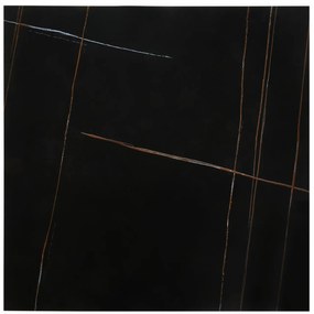 Masa de cafea Felicia marmura neagra/auriu L80 cm
