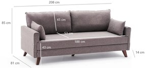 Canapea extensibilă Bellina (maro). 1063006