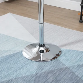 HOMCOM Masă Rotundă Bar cu Plan Rotativ, Înălțime Ajustabilă, Oțel, Φ61x76-97cm, Negru | Aosom Romania