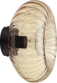Brilliant - Aplica de perete NEVIL 1xE27/20W/230V negru/bej fumuriu