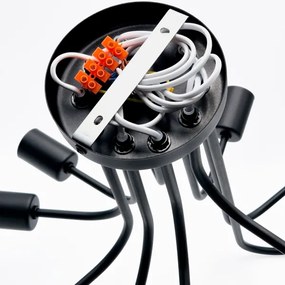 Lustră aplicată TRINITY 10xE27/15W/230V negru