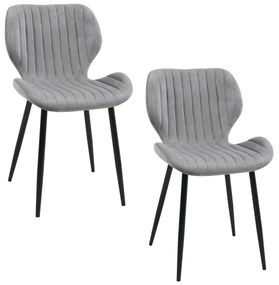Scaun de sufragerie Saira (Gri) (2buc). 1071286