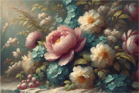 Tablou - Natură moartă cu flori - pictură (90x60 cm)