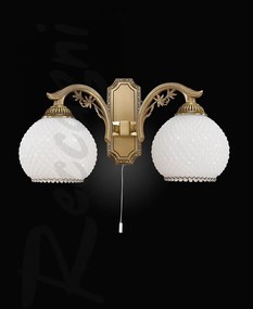 Aplica clasica din alama cu 2 brate design italian 8600