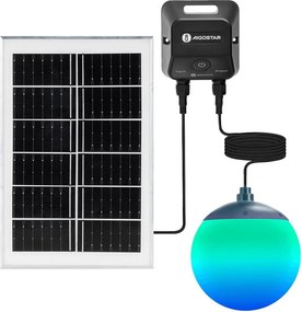 Aigostar-LED RGBW MESH lustră solară 20W/3,7V 4000 mAh 2700K-6500K IP65 diam. 15 cm