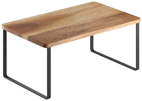 Raft suplimentar negru mat/în culoare naturală din lemn 32x19 cm York – Metaltex