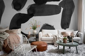 Fototapet, Wiggle Shapes, Graphite, Rebel Walls
