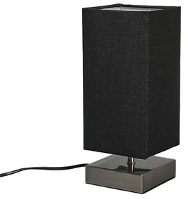 Lampă de masă modernă neagră cu oțel - Milo