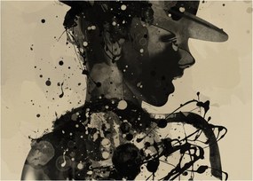 Tablou pe sticlă - Femeie de jazz (70x50 cm)