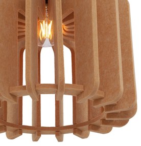 Lampă suspendată retro neagră cu portocaliu, cu 3 lumini - Felt