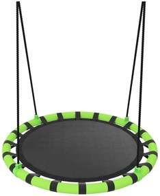 Balansoar AIYAPLAY pentru copii, suportă 150 kg, Ø100 x 180H cm, metal, spumă, negru | Aosom Romania