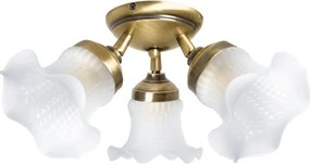 Lustra aplicata din alama design italian Glass Bell 3L