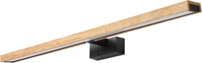 Brilagi - Iluminare LED pentru oglindă de baie 3-în-1 WOODY MIRROR LED/15W/230V IP44 negru/stejar