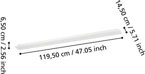 Eglo 901517-LED RGBW Panou LED aplicat MORADILLO-Z LED/28W/230V 120x15 cm alb