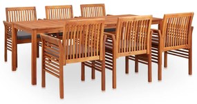 vidaXL Set mobilier de exterior cu perne 7 piese, lemn masiv de acacia