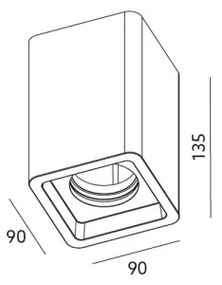 Plafonieră spot NAOS 1xGU10/35W/230V