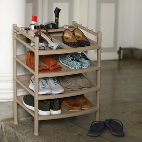 Raft pentru pantofi 4 etaje Brown 52 x 34 x 67 cm