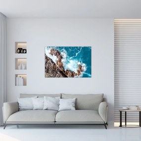 Tablou cu stânci și mare (90x60 cm)