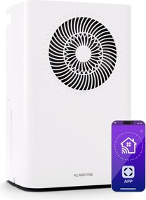 Klarstein CircleDry Smart 12 L dezumidificator, 12 L/zi, 260 W, 25-30m², WiFi, timer, filtru