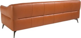 Canapea 3 locuri din piele naturala capitonata Cowhide leather brown