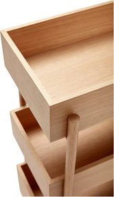 Masă consolă în culoare naturală din lemn de stejar 34x43 cm Stack – Hübsch