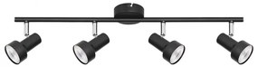 Lustra 4 spoturi design industrial metalica KONRAD negru 5325 RX