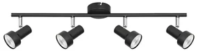 Lustra 4 spoturi design industrial metalica KONRAD negru 5325 RX