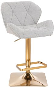 HR111KW Scaun Gri Boucle cu Bază Aurie