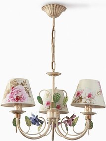 BRILAGI - Lustru pe lanț CAMELLIA 3xE14/40W/230V multicolor/bej/patină