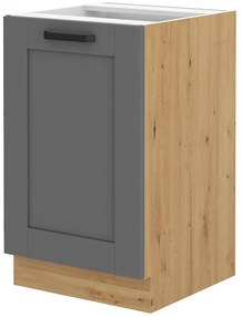Dulap inferior de bucătărie pod drez Lucid 50 ZL 1F BB (Stejar artisan + dustgrey). 1045588