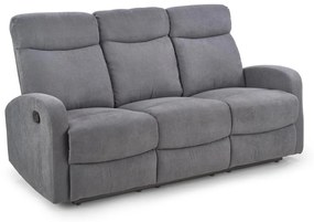 Canapea recliner Oslo 3S stofa gri inchis H100 cm