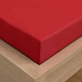 Kvalitex Cearșaf din satin cu elastic roșu, 120 x200 cm, 120 x 200 cm