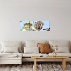 Tablou - Sakura (cu ceas) (90x30 cm)
