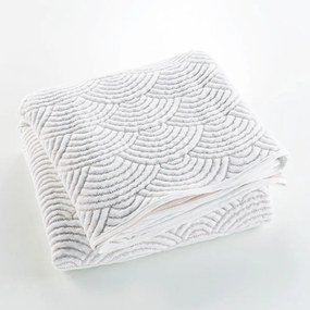 Set cuvertură și față de pernă alb-bej din jerseu 220x240 cm Cassandra – douceur d'intérieur