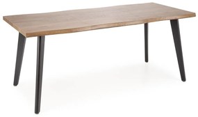 Masa de bucaterie Dickson II, lemn natural / negru