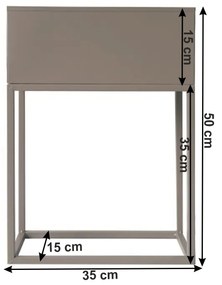 Ghiveci de flori din metal multifunctional, gri deschis Taupe, INDIZE TYP 2 WL4214