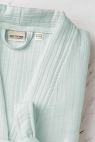 Halat verde mentă S/M din muselină Kimono – Foutastic