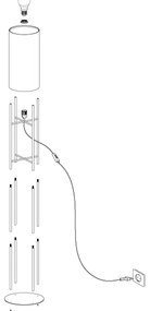 Eglo 43141 - Lampadar GLASTONBURY 1xE27/60W/230V