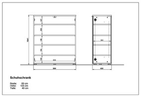 Pantofar alb/aspect de lemn de stejar Telde - Germania