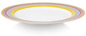 Farfurie din porțelan, Pip Studio, Stripes Yellow, 23cm, colecția Pip Chique