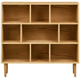 Bibliotecă în culoare naturală cu aspect de lemn de stejar 30x104,5x112 cm Oshawa – House Nordic