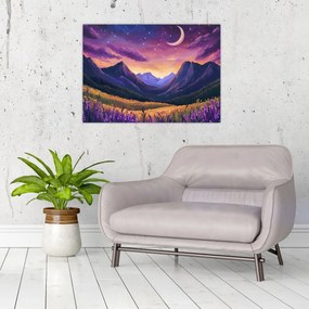 Tablou - Peisaj violet (70x50 cm)