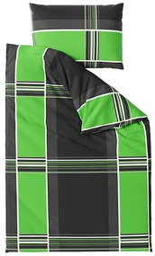 Lenjerie de pat din bumbac Culoare verde, FLUORESCENTO