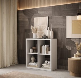 Bibliotecă, 77x77 cm, Cleo III, ADRK Furniture (Culoare: Alb)