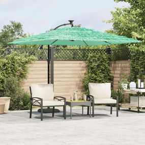 vidaXL Umbrelă soare de grădină cu stâlp din oțel, verde 269x269x235cm