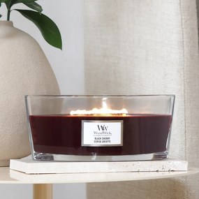 Lumânare parfumată WoodWick Black Cherry, 453 g
