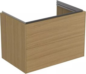 Dulap baza suspendat Ideal Standard Atelier Conca 2 sertare finisaj stejar deschis 80 cm