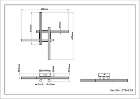 Plafoniera LED design modern KIRINA 50x50cm
