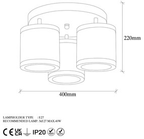 Plafonieră în culoarea bronz Way – Opviq lights